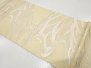 紗　荒波模様織り出し　袋帯